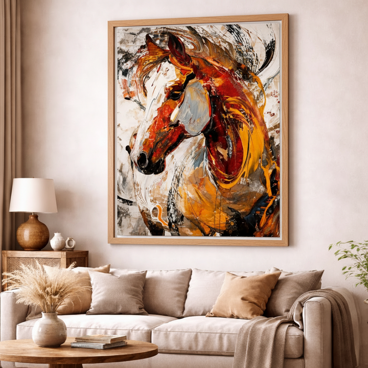 Abstract Horse Canvas Art