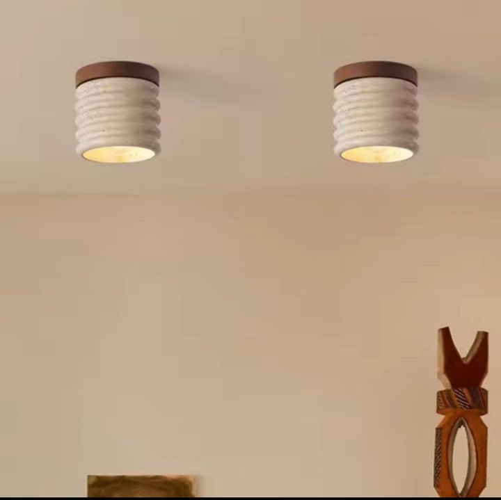 Textured Concrete Pendant Light