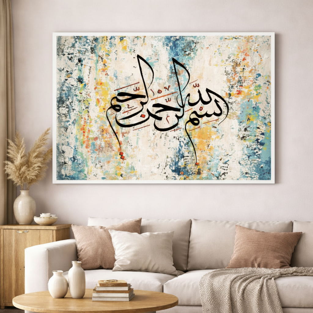 Abstract Bismillah Canvas