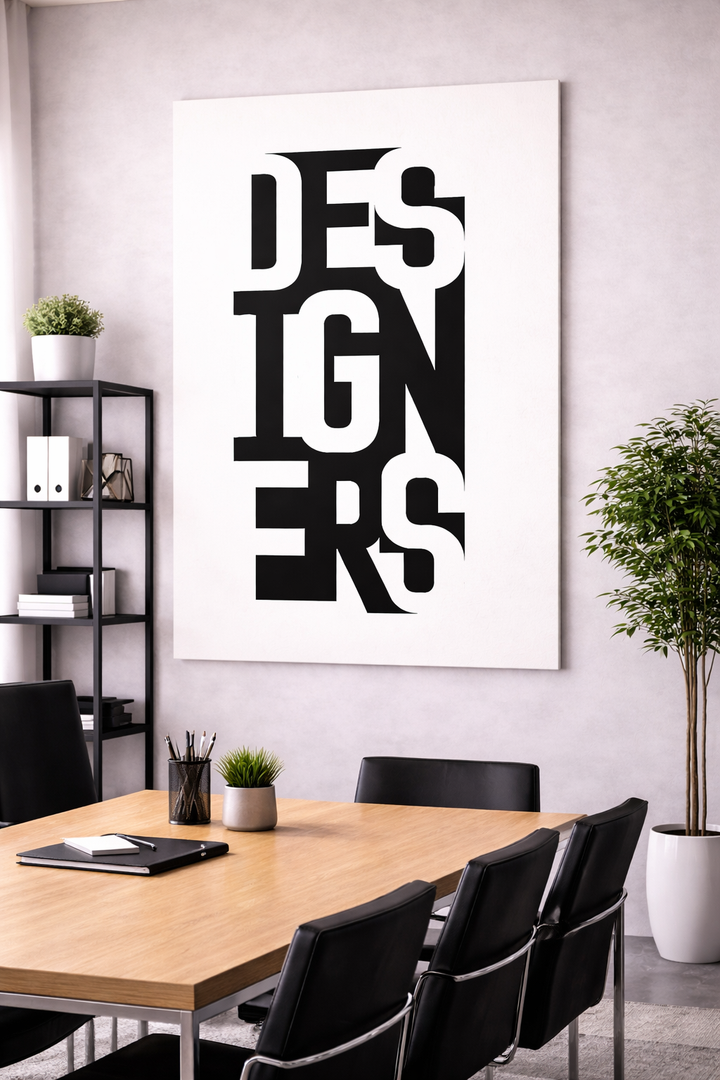Designers Bold Typography Canvas