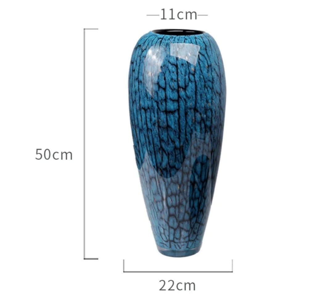 Blue Crackle Glaze Ceramic Vases