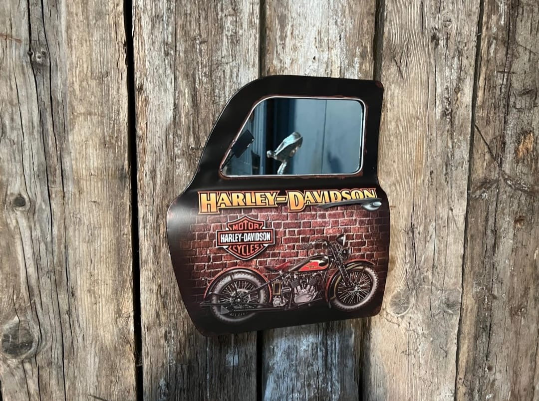 Harley-Davidson Door Panel Wall Art with Mirror