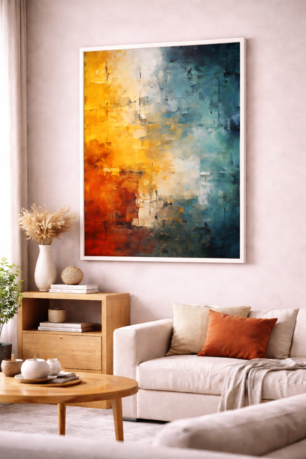 Abstract Warm & Cool Canvas Art