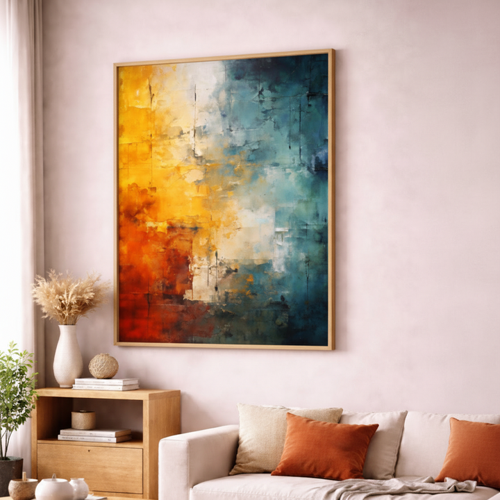 Abstract Warm & Cool Canvas Art