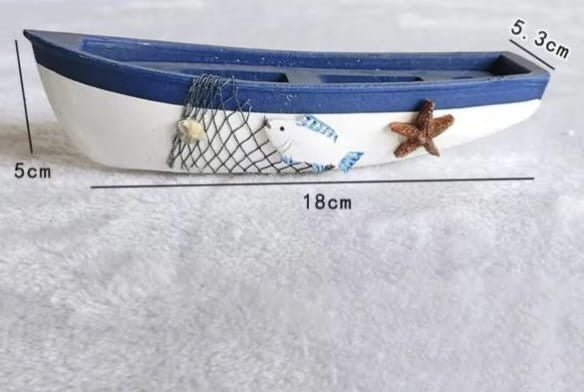 Nautical Wooden Boats Decor Set of 2