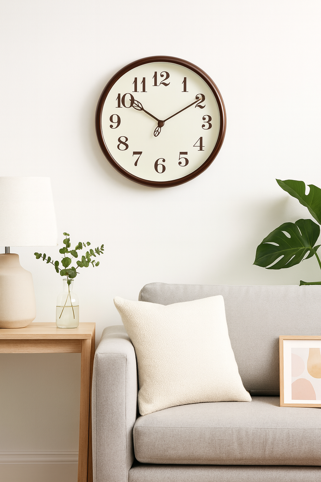 Timeless Brown Framed Wall Clock