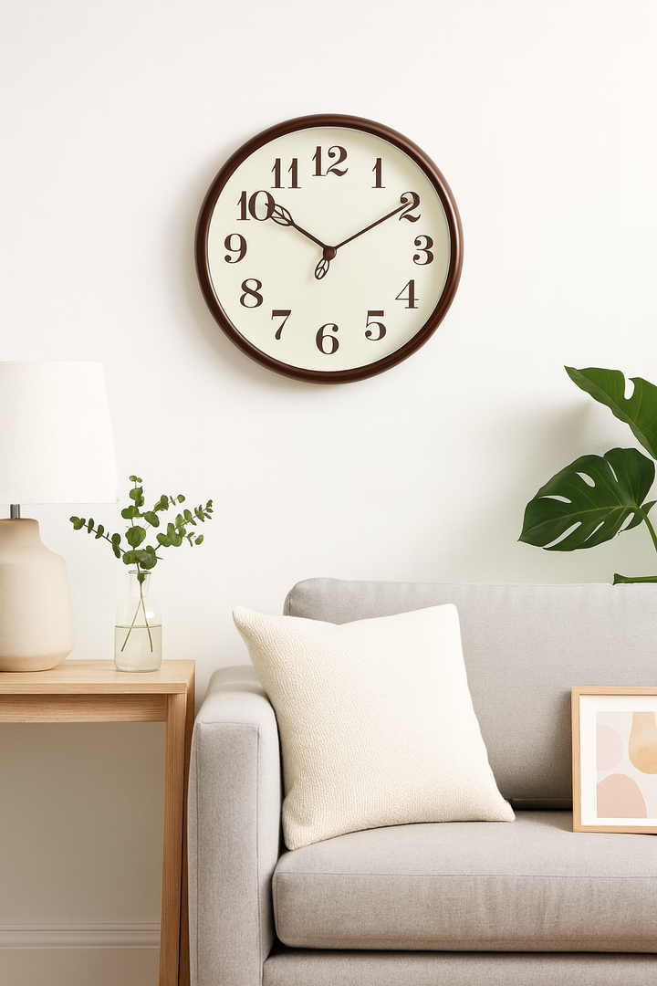 Timeless Brown Framed Wall Clock