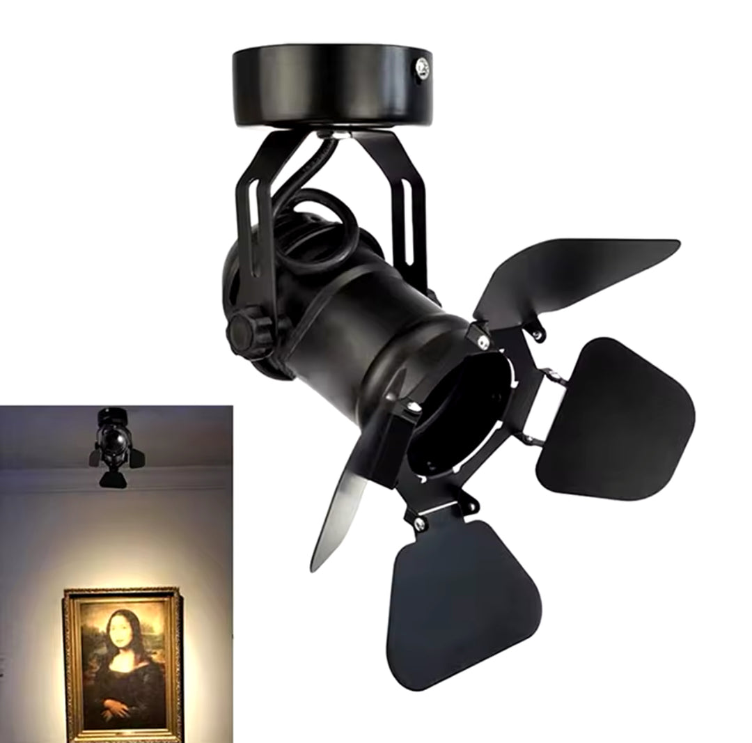 Industrial Black Ceiling Spotlight