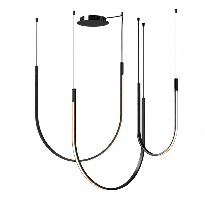 Modern Loop LED Multi-Ring Pendant Light
