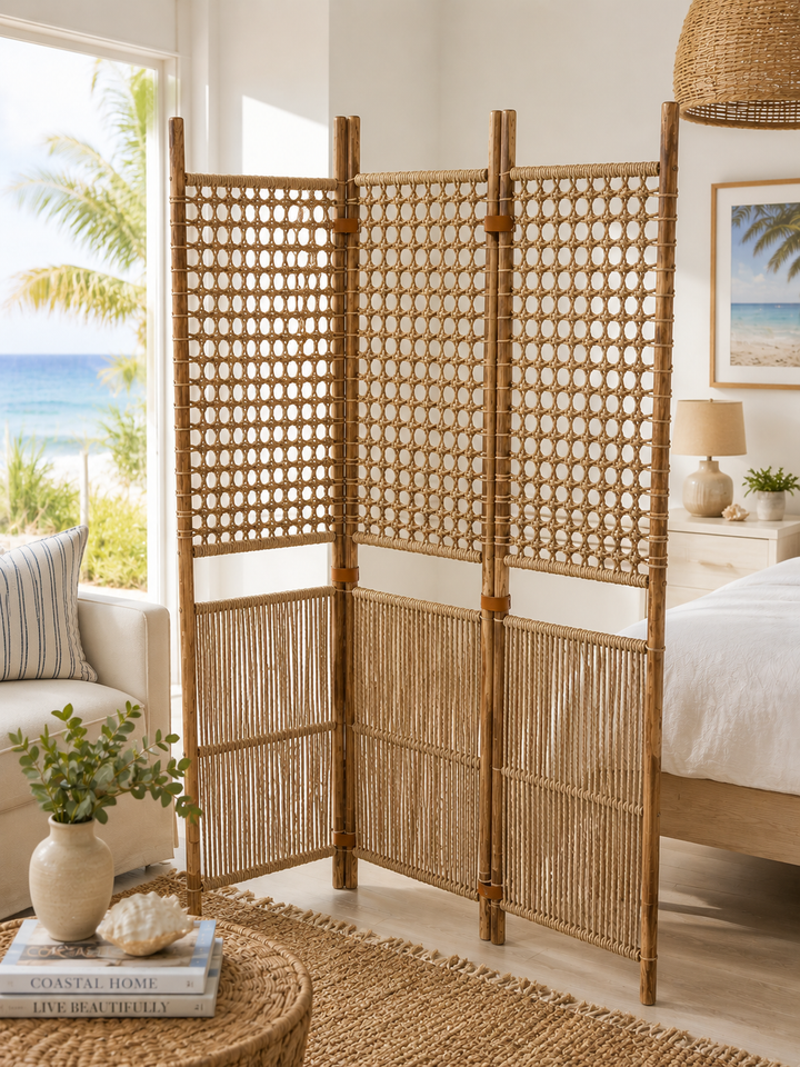 Natural Woven Room Divider