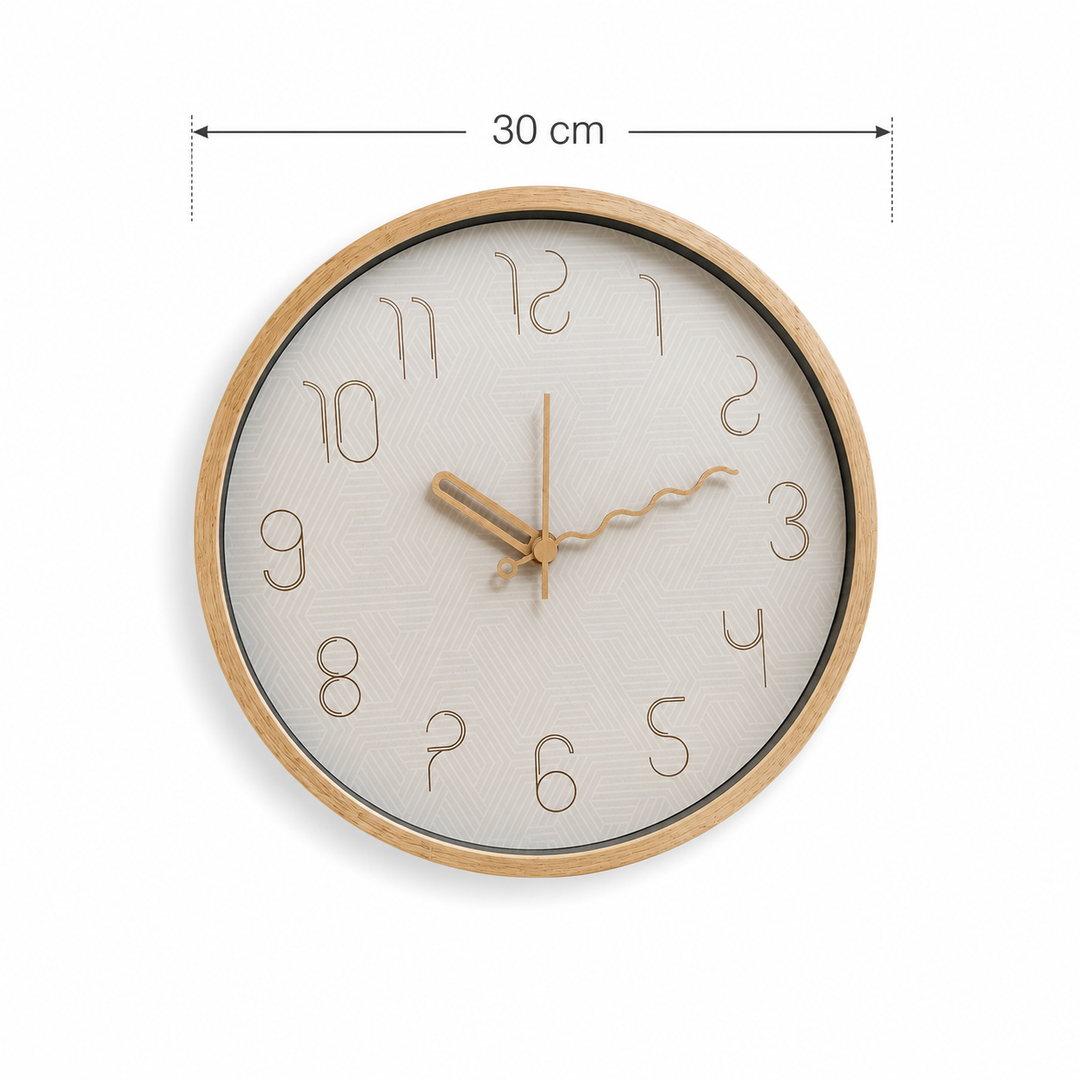 Modern Coastal Wooden Wall Clock