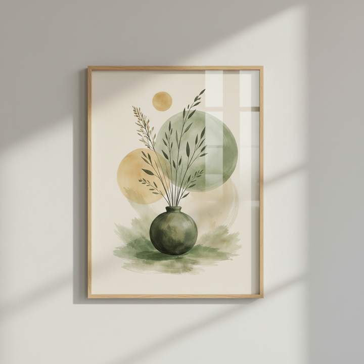 Minimalist Botanical Vase Canvas Art