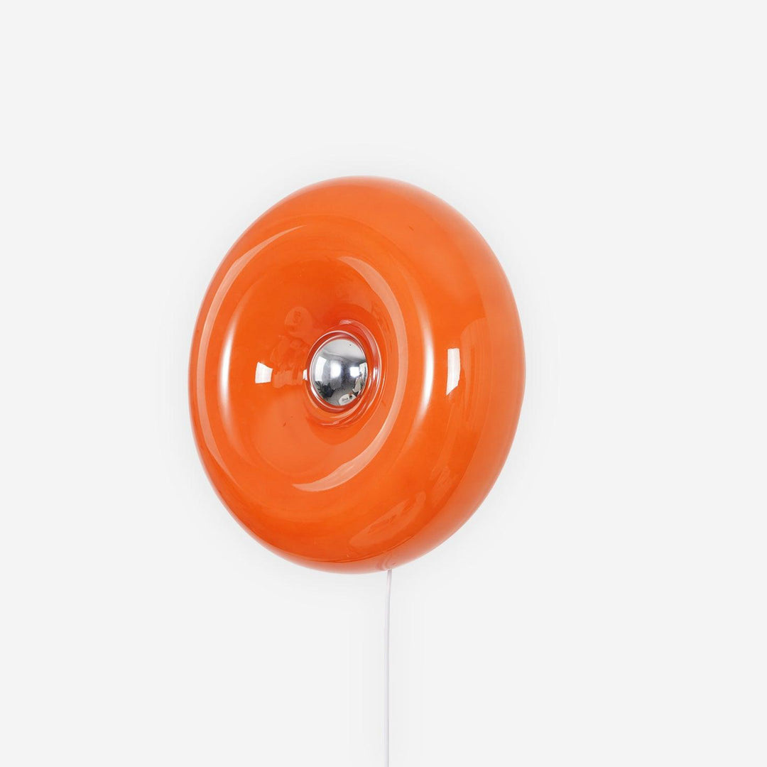 Orange Pink & white Sculptural Round Wall or table Light