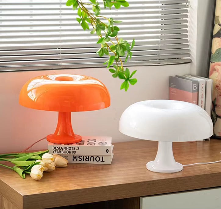 Modern Orange Mushroom Table Lamp