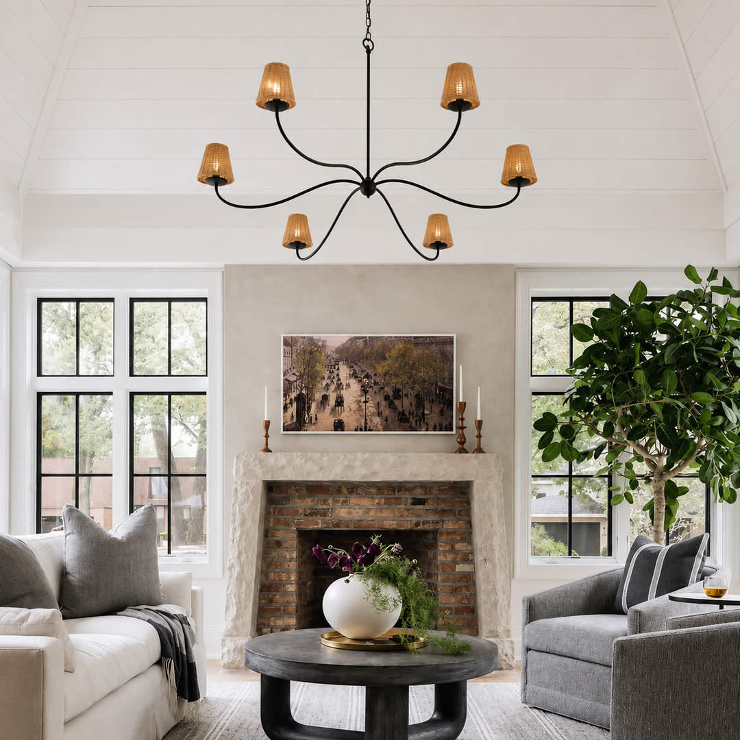 Minimalist Sprawling Chandelier for Living Room