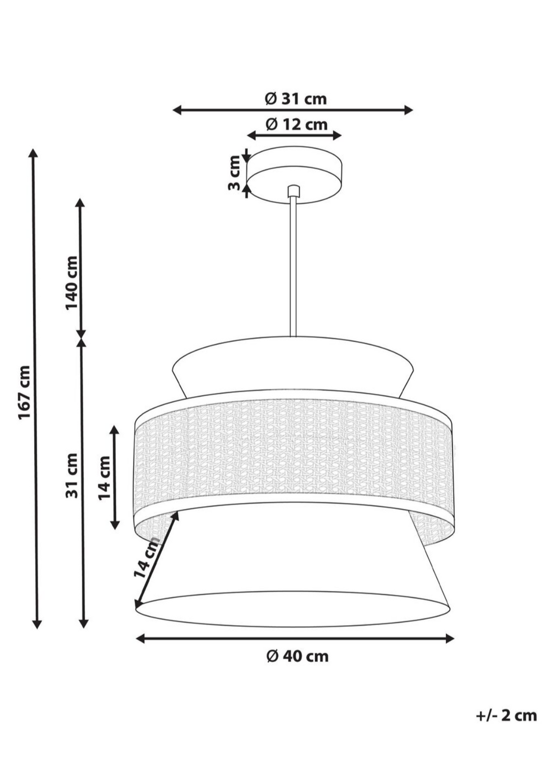 Natural Woven Rattan Pendant Light