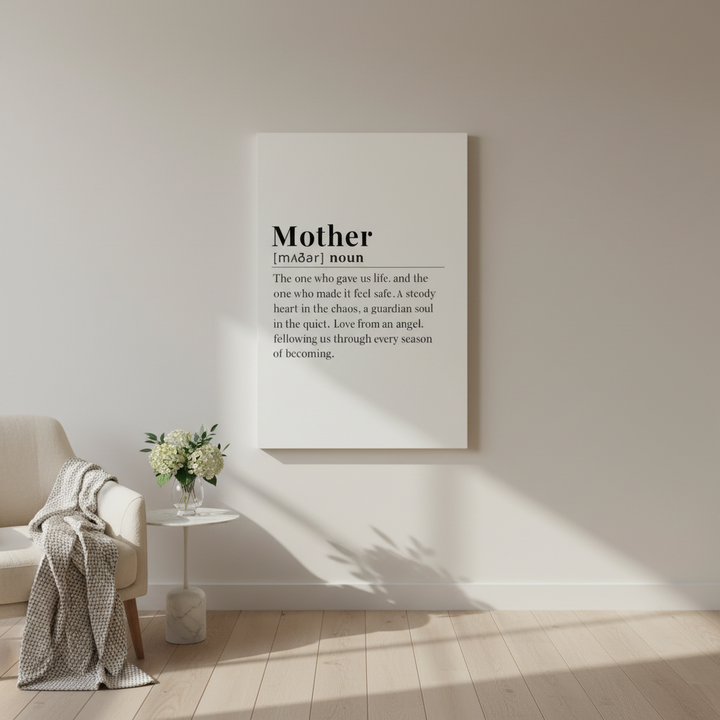 Mother Definition Minimal Quote Canvas