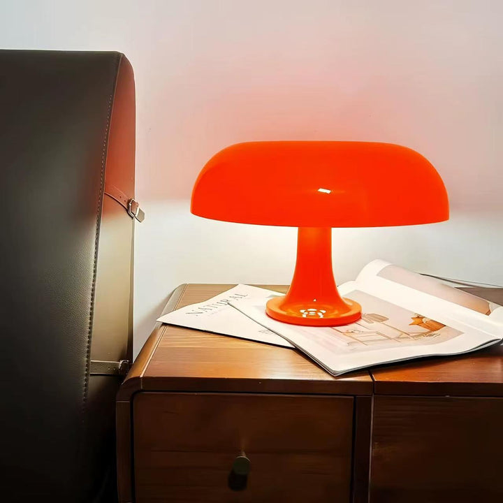 Modern Orange Mushroom Table Lamp