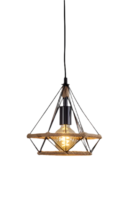 Rustic Rope Pendant Light