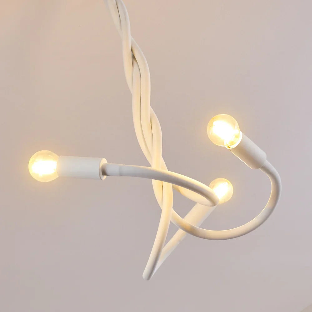 Modern White Spiral Ceiling Light