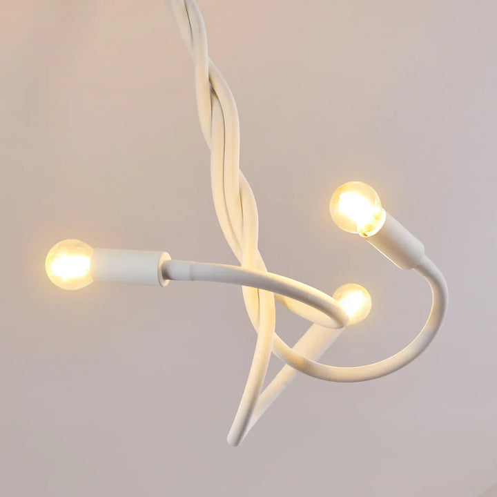 Modern White Spiral Ceiling Light