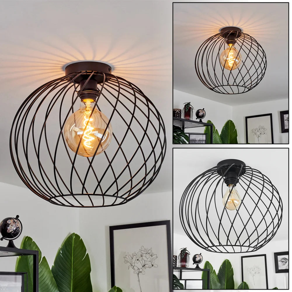 Industrial Wire Cage Ceiling Light