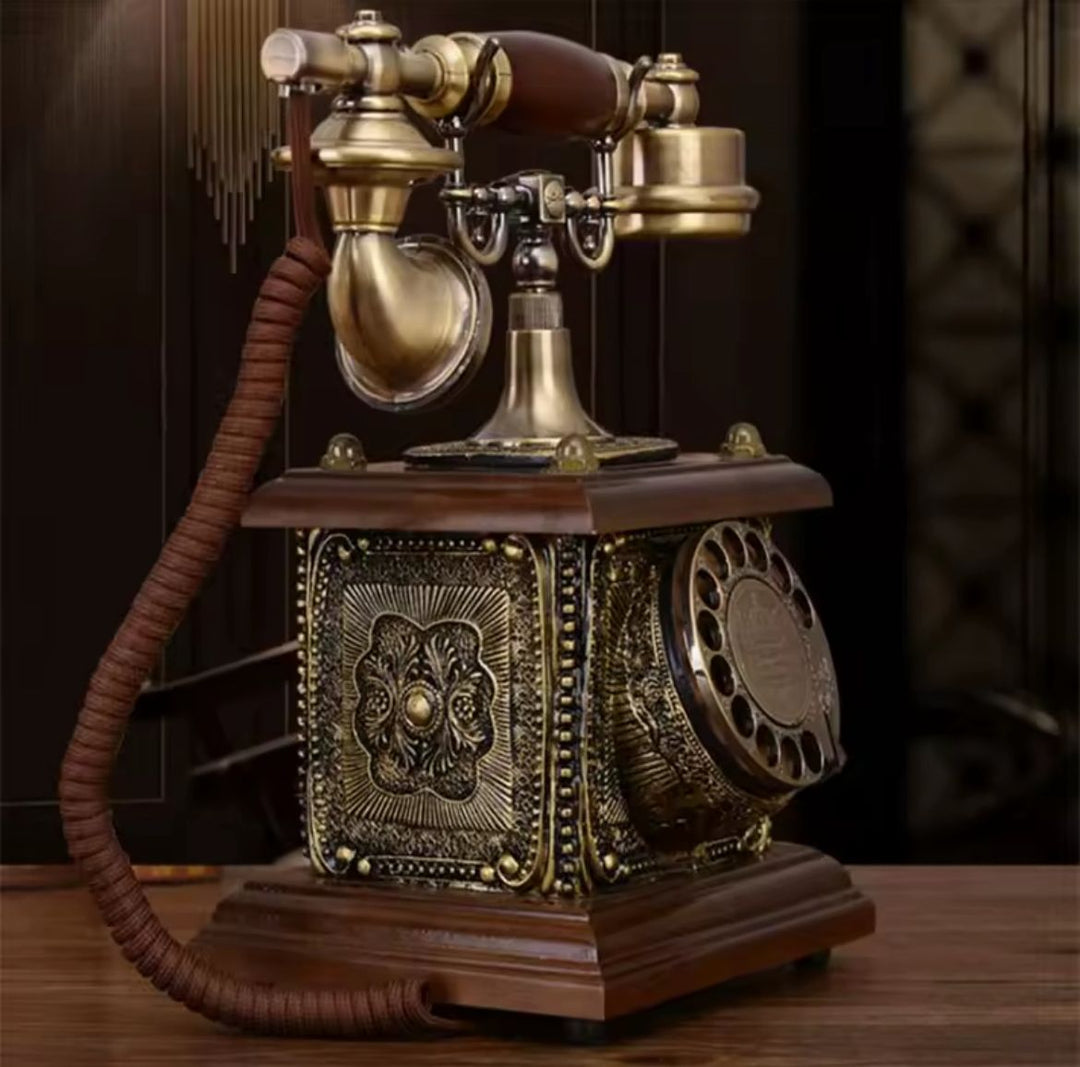 Retro Rotary Telephone Decor