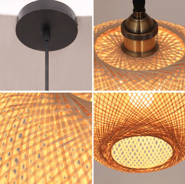 Woven Bamboo Pendant Light