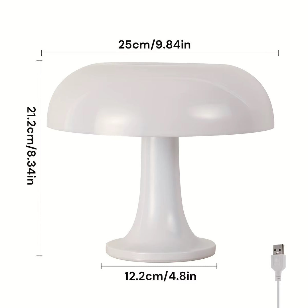 Modern Orange Mushroom Table Lamp