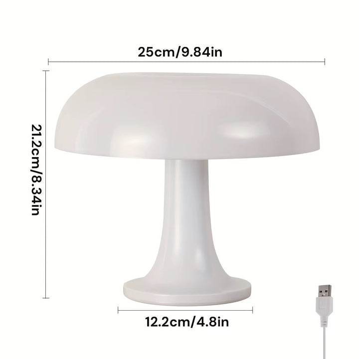 Modern Orange Mushroom Table Lamp