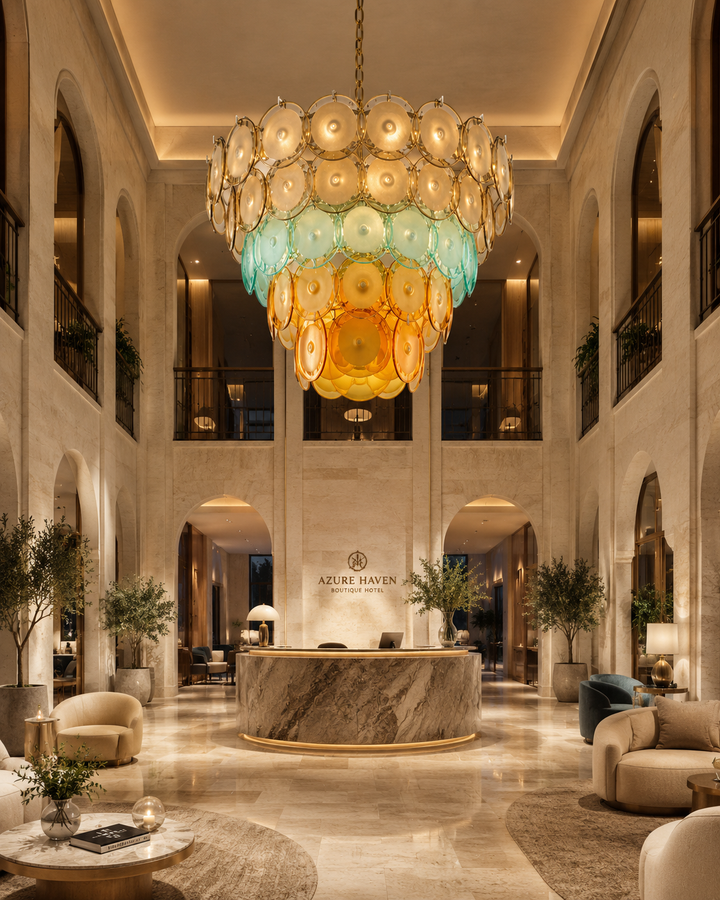 Aurora Art Glass Chandelier