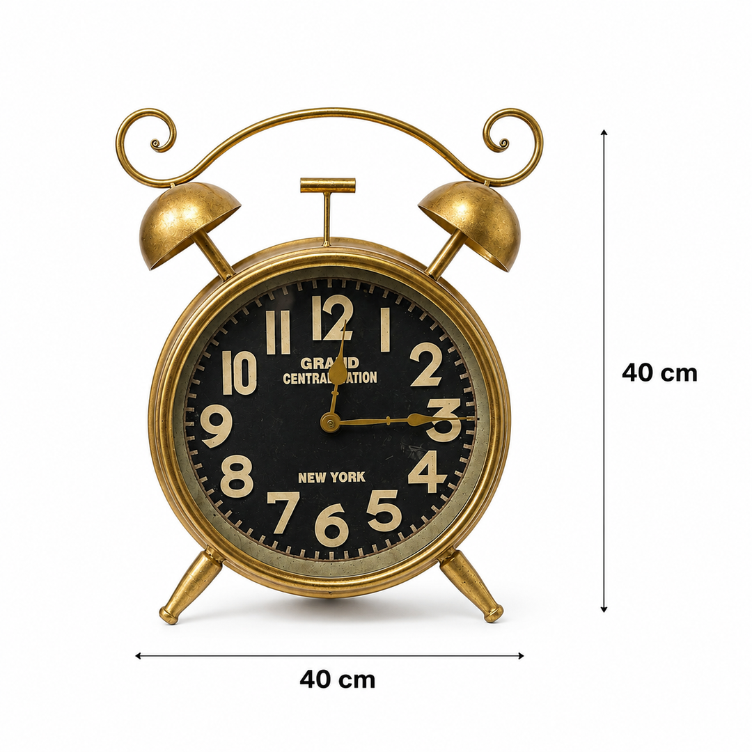 Vintage Industrial Metal Table Clock