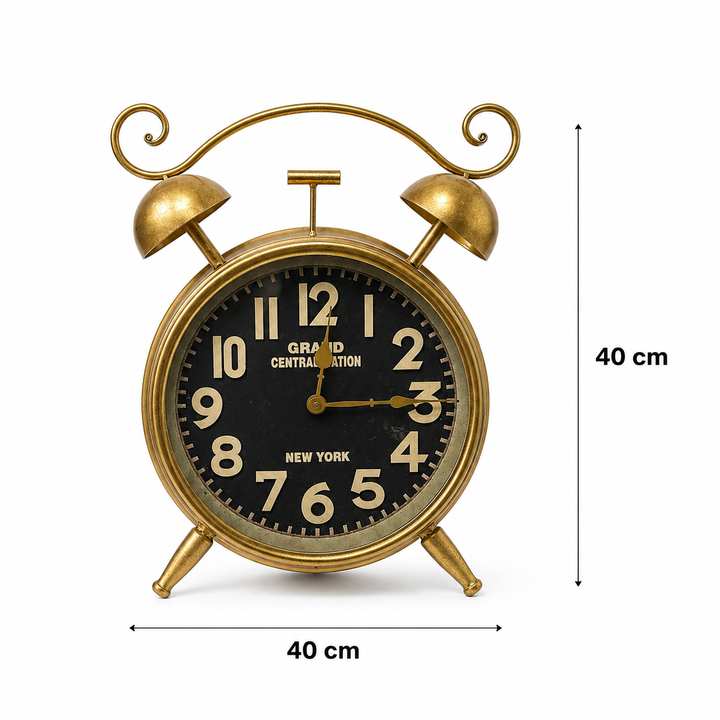 Vintage Industrial Metal Table Clock