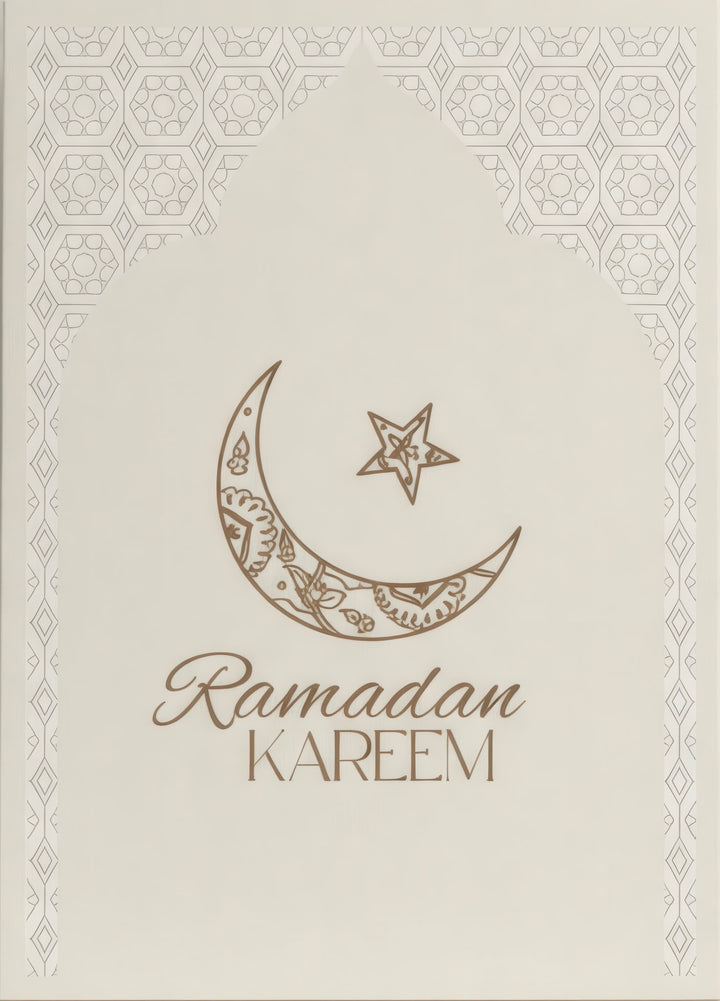 Ramadan Kareem Canvas with crescent moon and star design on premium framed canvas