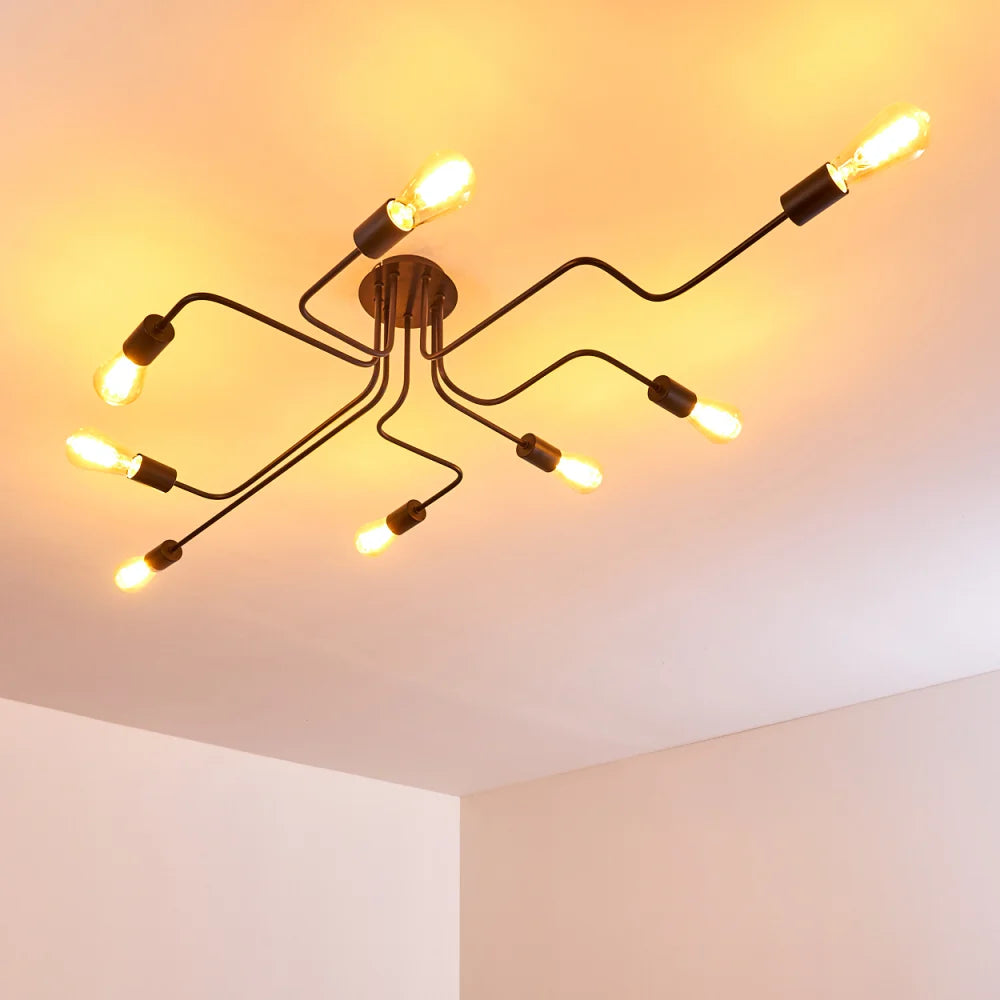 Contemporary Branch Black Ceiling Light