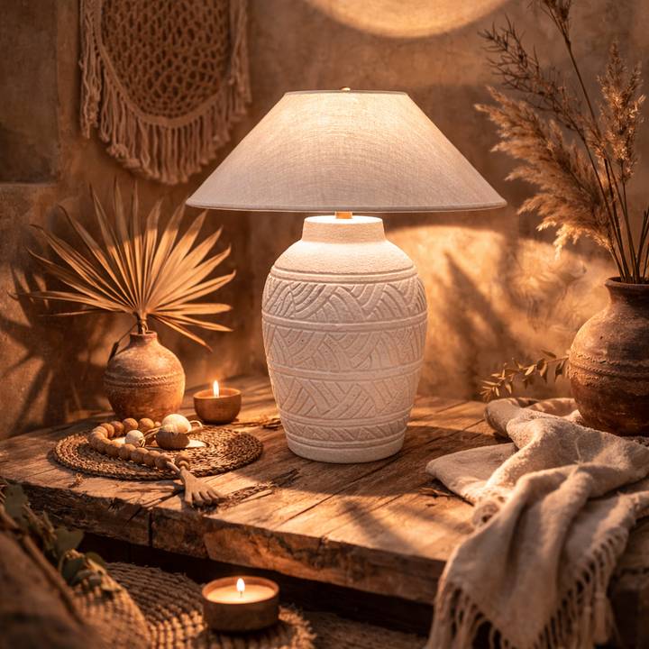 Coastal Textured Ceramic Table Lamp