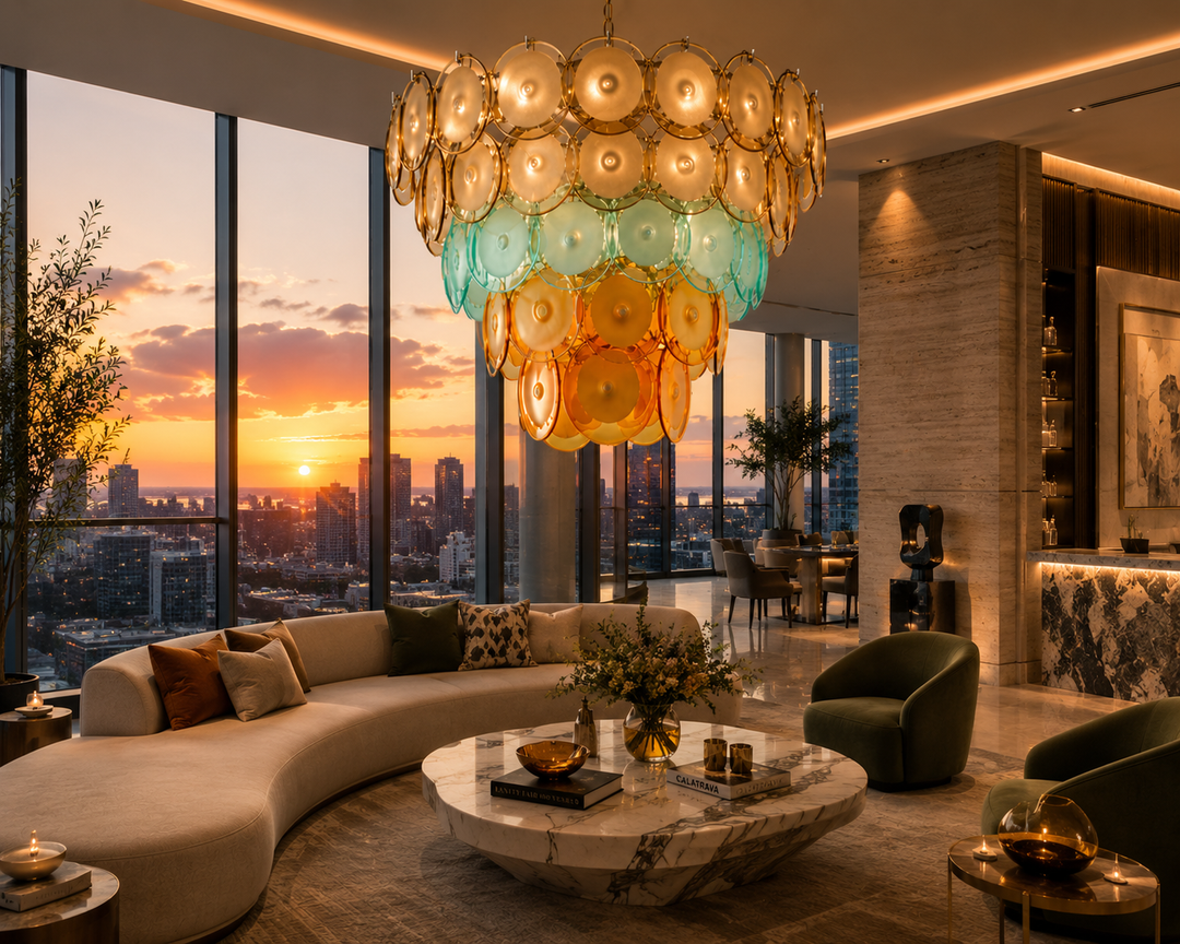 Aurora Art Glass Chandelier