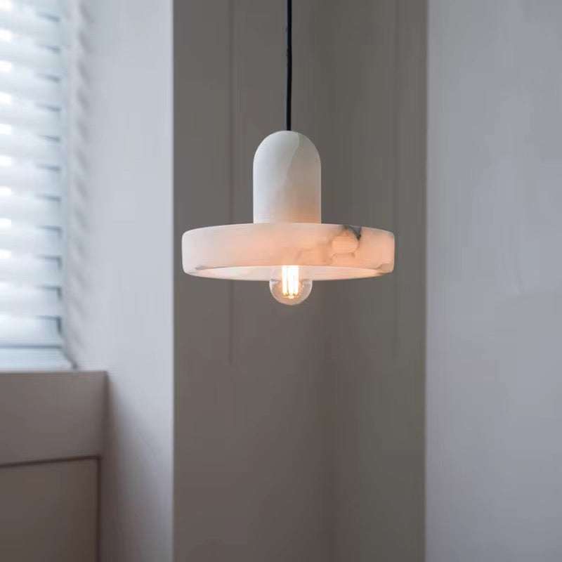 Soft Alabaster Glow Pendant Light