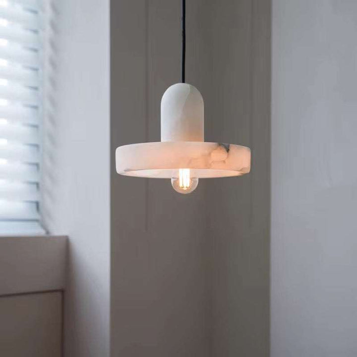 Soft Alabaster Glow Pendant Light