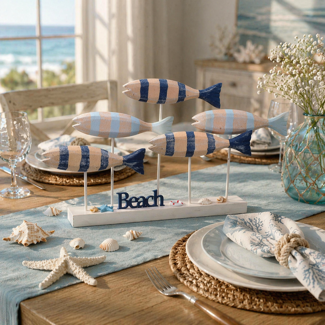 Wooden Fish Coastal Decor