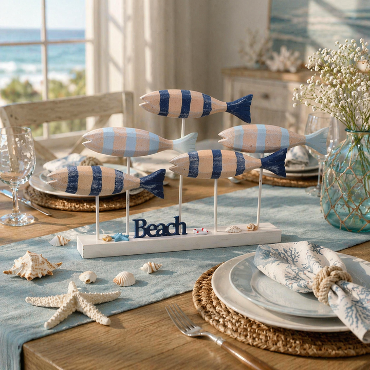 Wooden Fish Coastal Decor