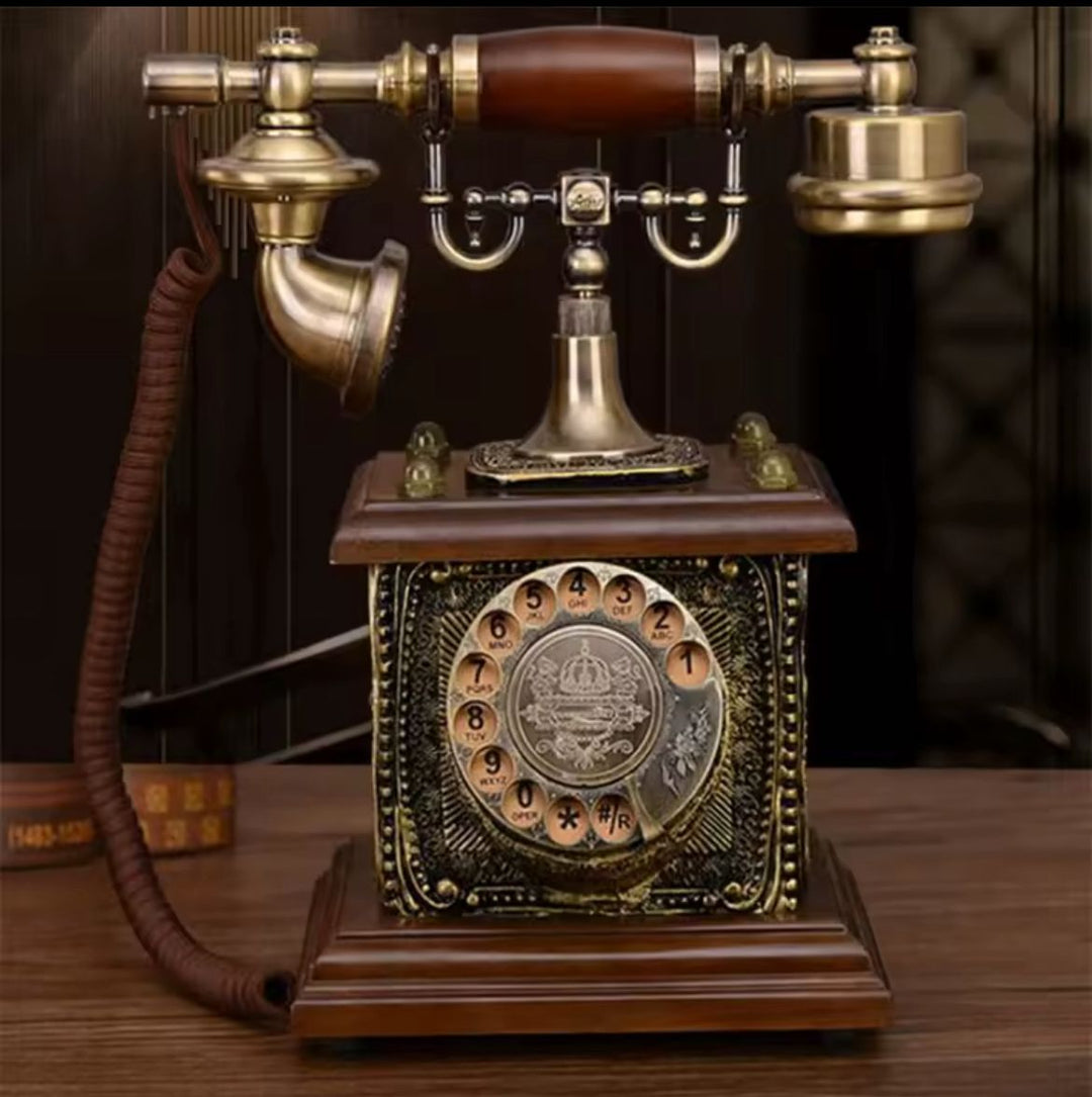 Retro Rotary Telephone Decor
