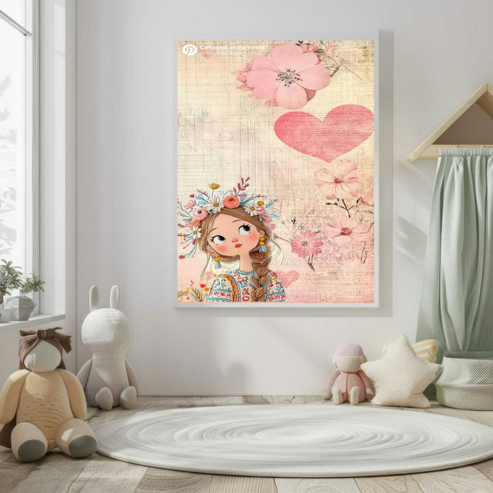 Floral Girl Nursery Canvas Wall Art