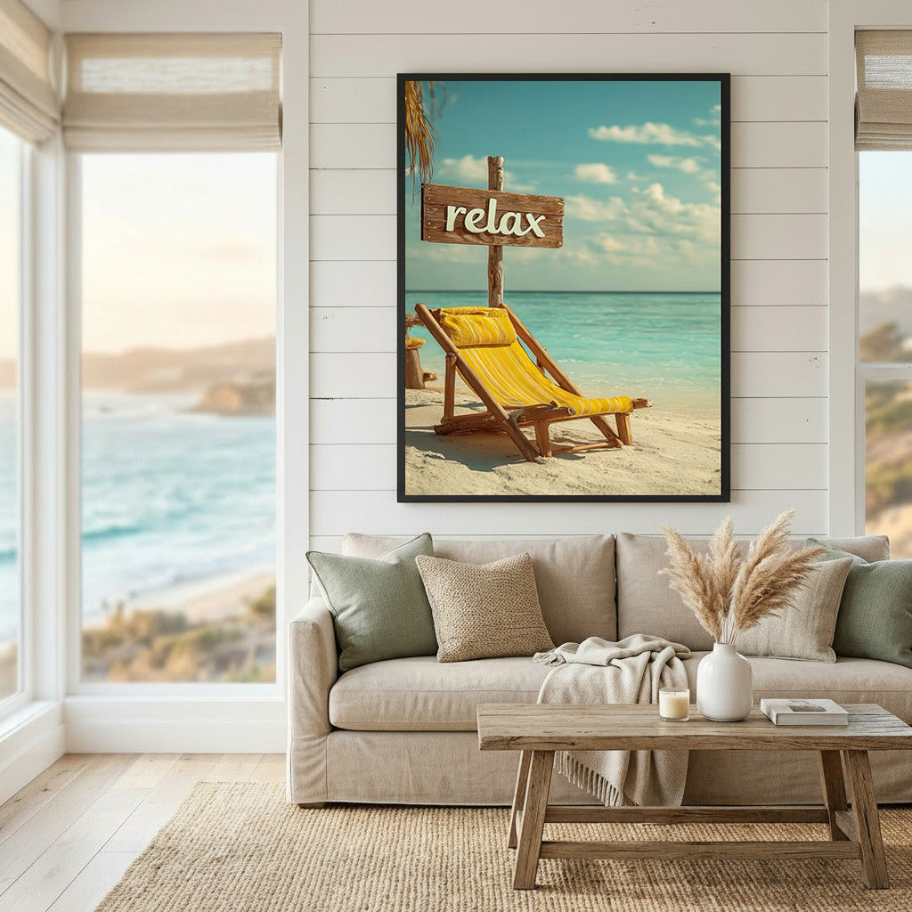 Relax Tropical Beach Canvas Art