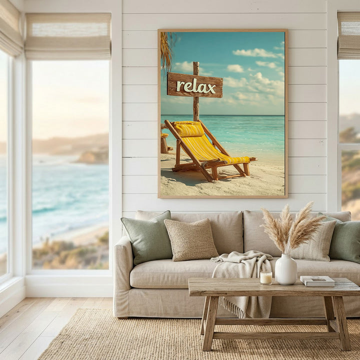 Relax Tropical Beach Canvas Art