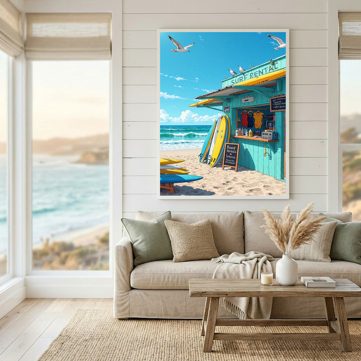 Surf Rental Beach Shack Canvas