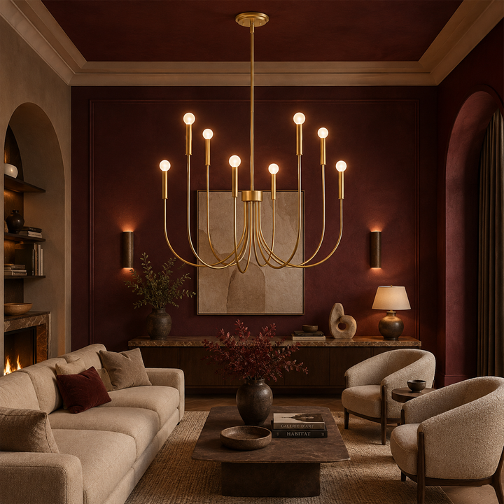 Black - Brass - Chrome- white  color Chandelier