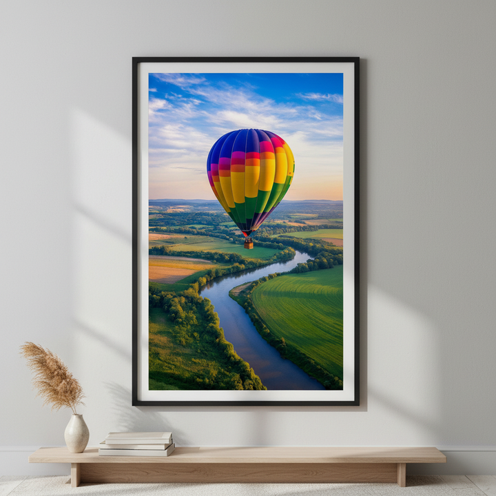 Colorful Hot Air Balloon Landscape Canvas