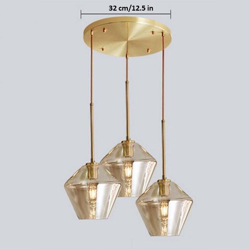 Modern Glass Pendant Light Cluster