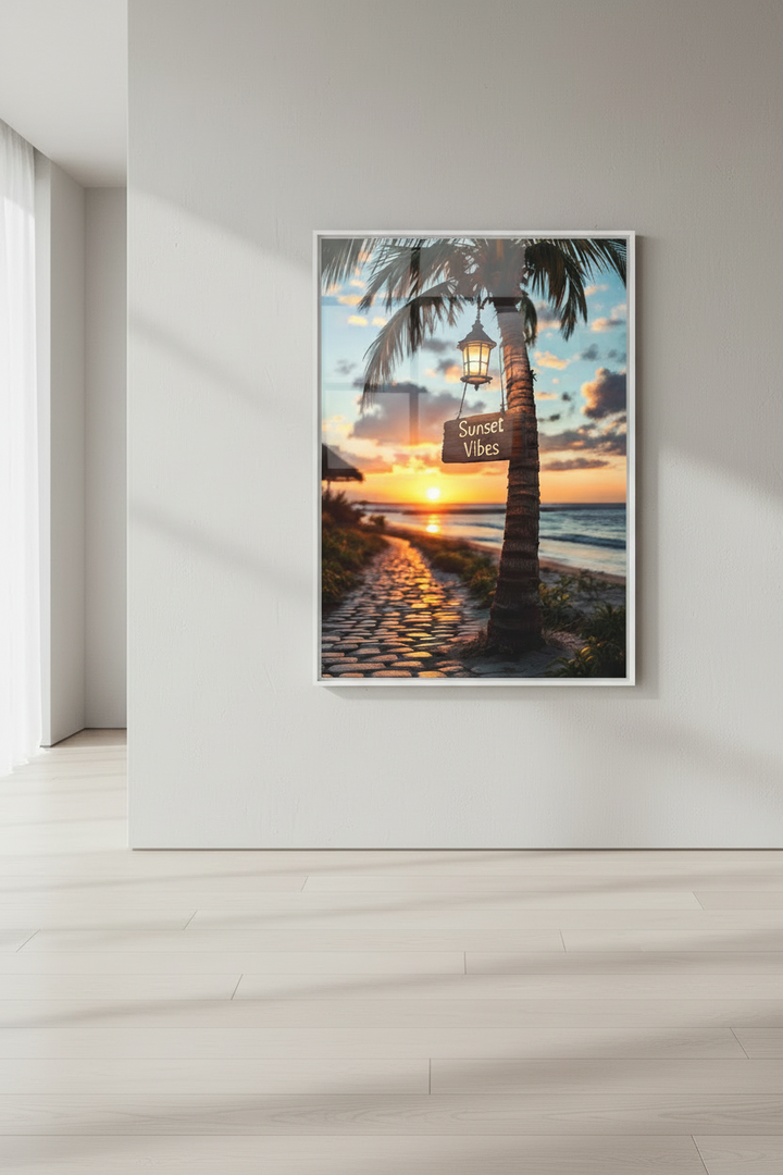 Sunset Vibes Tropical Path Canvas